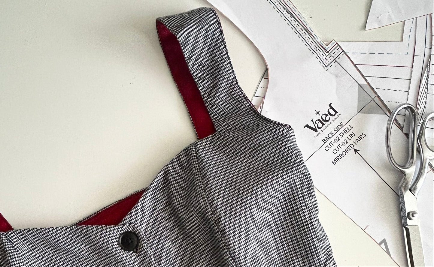 Tailored Woman’s Vest Sewing Pattern | XSmall-4XL | Beg-Int