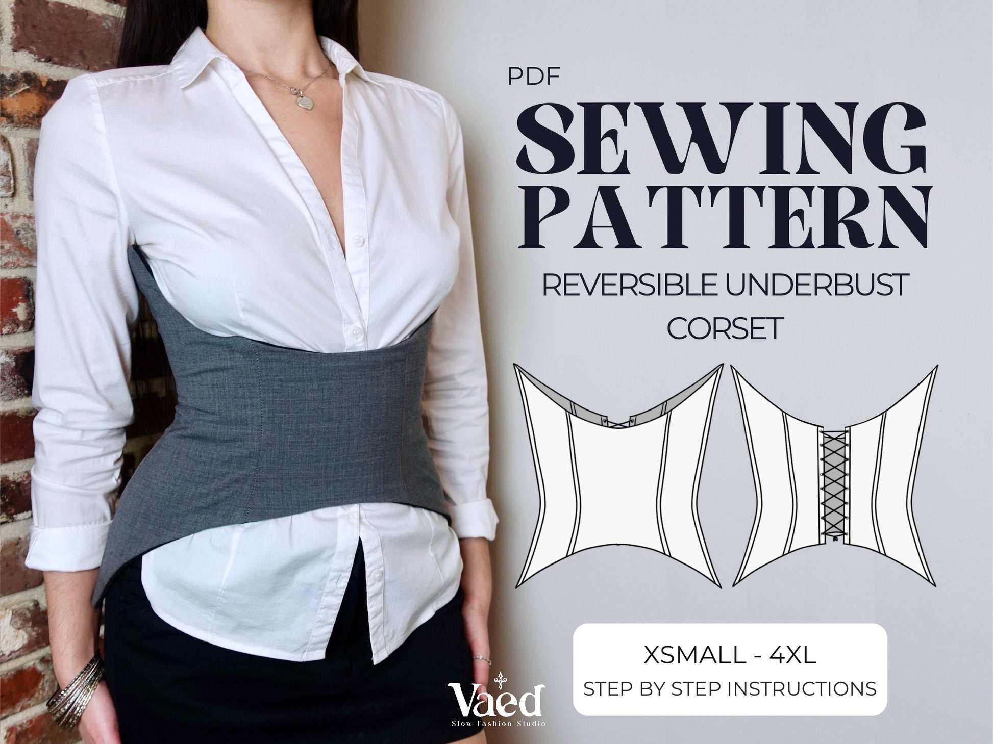 Reversible Under-Bust Corset || XS-4XL – VAED Slow Fashion Studio