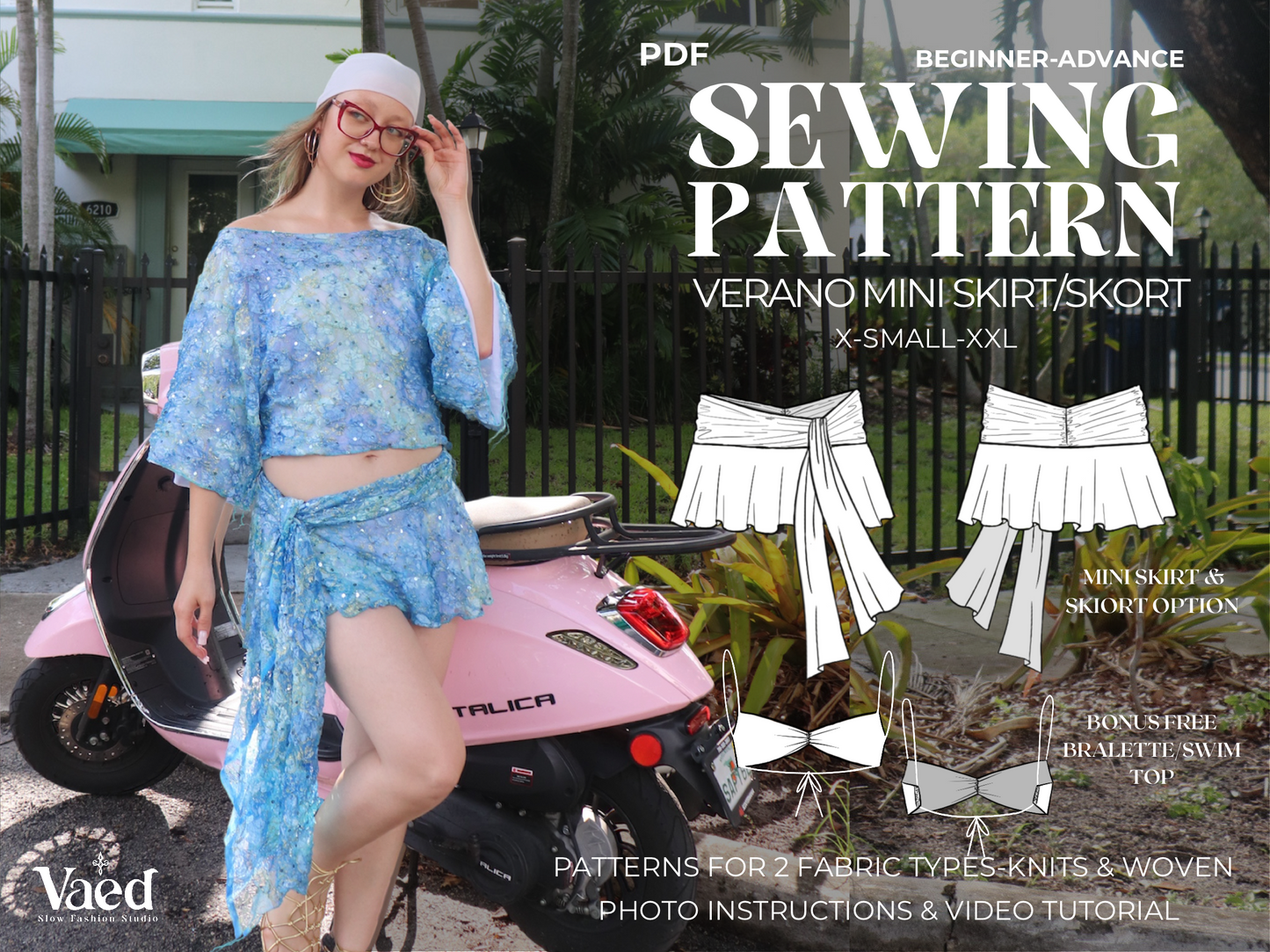 Verano Mini Skirt Sewing Pattern