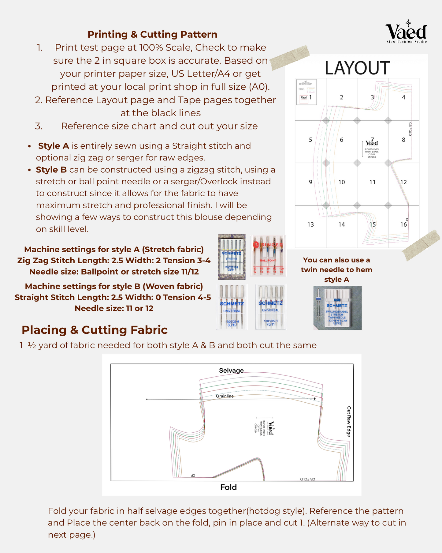 Verano Blouse Sewing Pattern