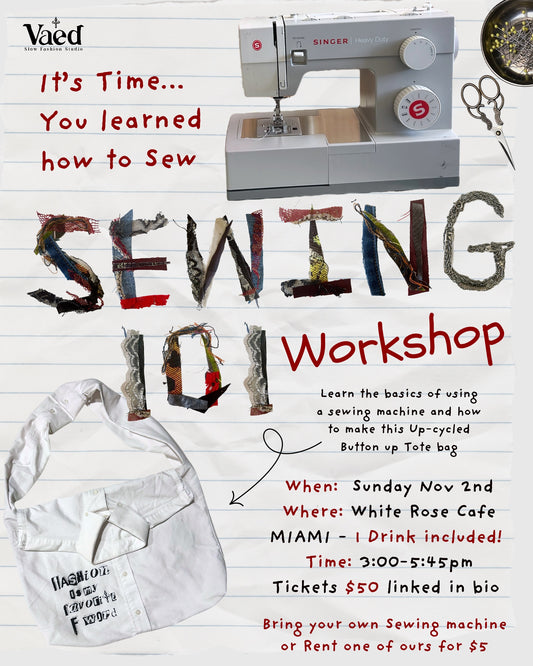 Sewing 101 Workshop NOV 2nd