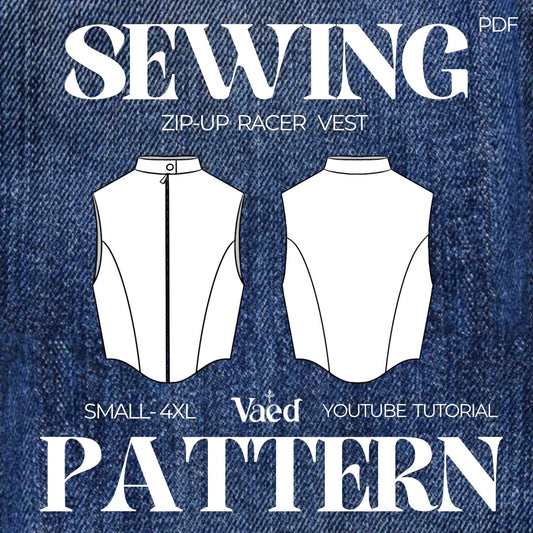 Zip Up Vest PDF Sewing Pattern