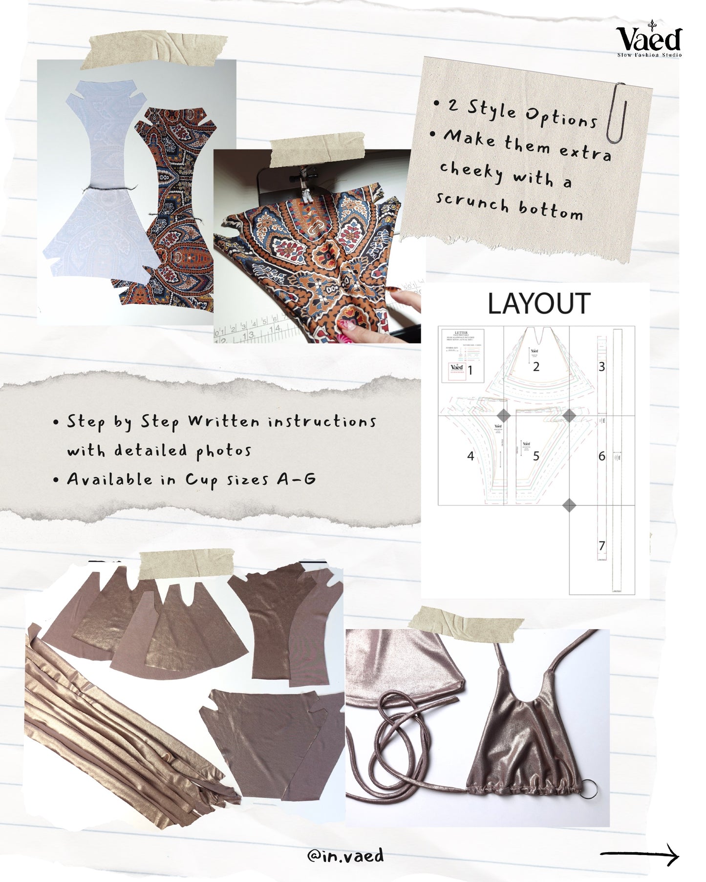 Strap Me Up Bikini Sewing Pattern | XSmall-4XL | Beg-Int