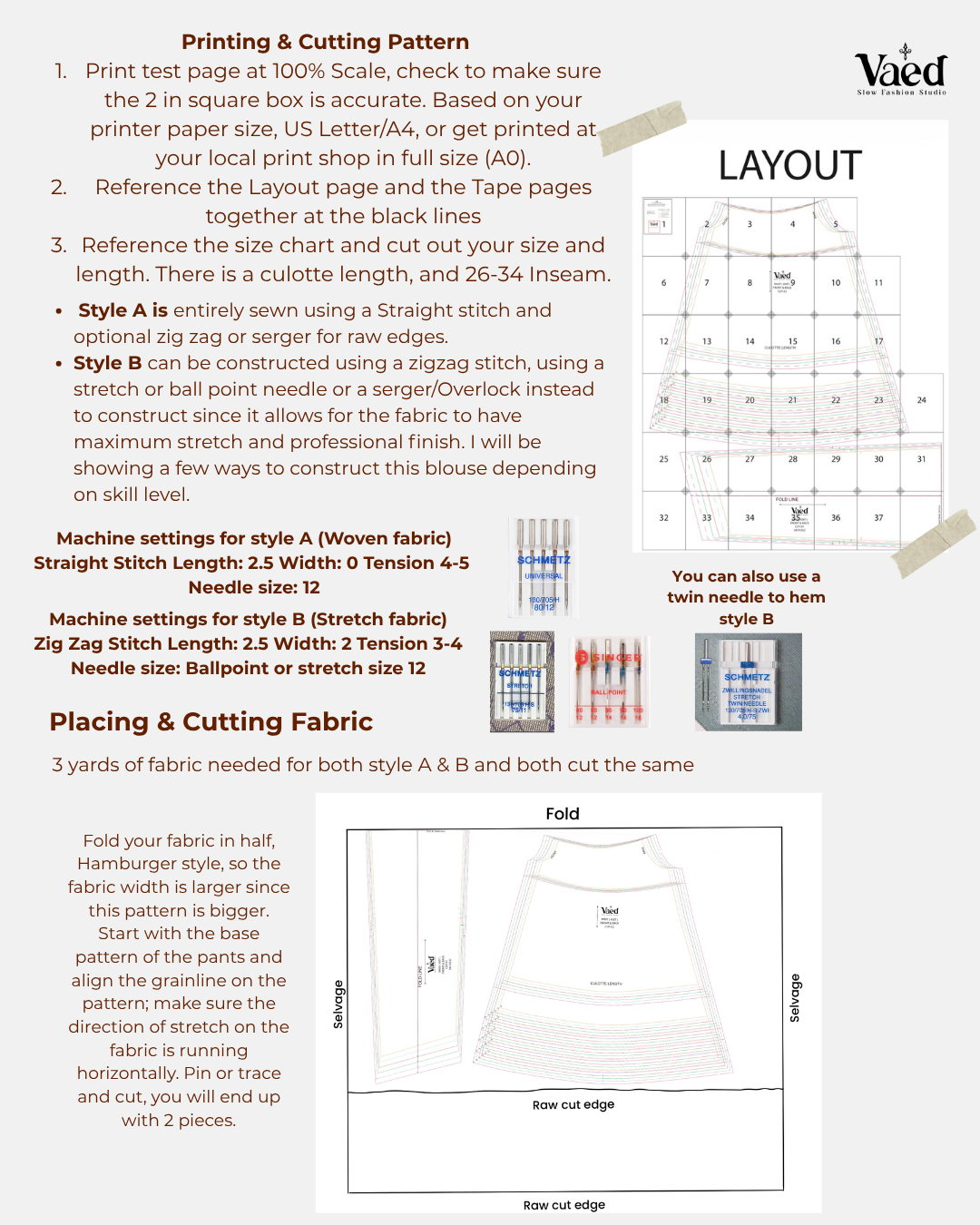 Verano Pants Sewing Pattern