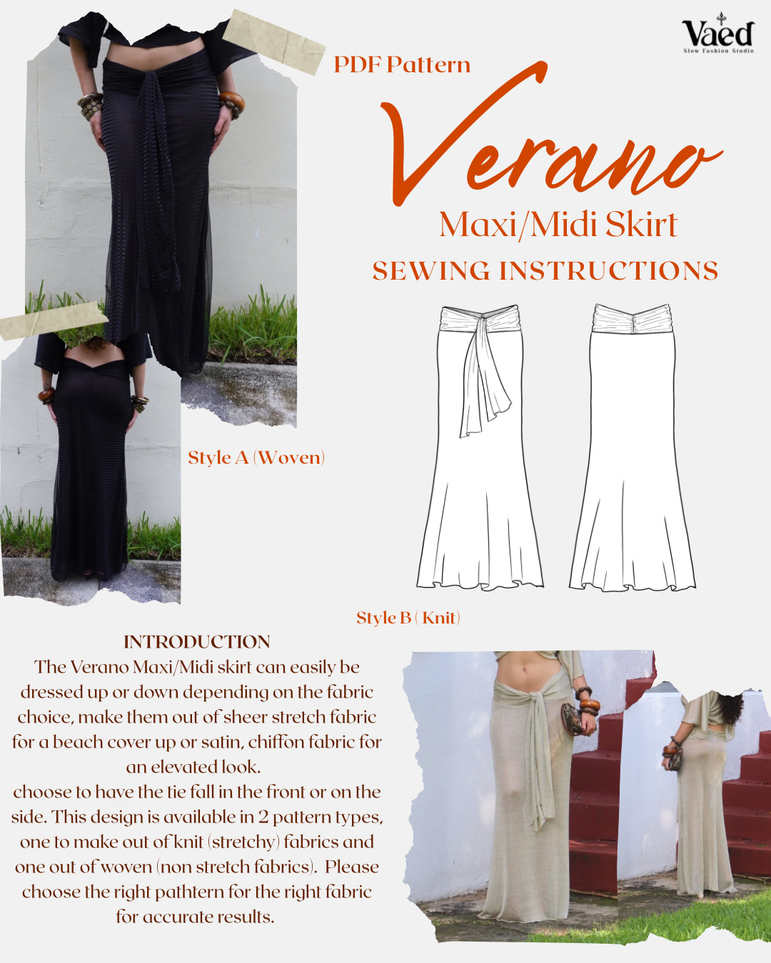Verano Maxi Skirt Sewing Pattern
